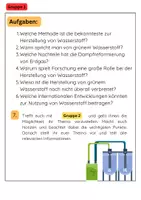 Vorschau - Arbeitsblätter - Wasserstoff Gruppenarbeit: Herstellung, Einsatz, Vorteile & Zukunft - Seite 2