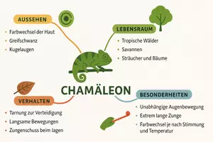 Vorschau - Arbeitsblätter - Lernposter + Arbeitsblätter zum Thema "Chamäleon" + Lösung & MP3 + Mindmap + Infografik - Seite 3