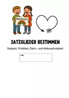 Vorschau - Arbeitsblätter - Satzglieder bestimmen. Subjekt, Prädikat, Akkusativ- und Dativobjekt. - Seite 1