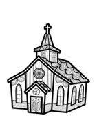 Vorschau - Mal- und Bastelvorlagen - Mandalas Thema Kirchen - Grundschule - Bastelvorlagen - Seite 1
