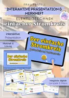 Vorschau - Präsentationen/Tafelbilder - Technik interaktive Präsentation & Merkheft - der einfache Stromkreis (ohne Werkstückbindung) - Deckblatt