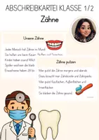 Vorschau - Anderer Materialtyp - Abschreibkartei - Zähne (Klasse 1/2) - Deckblatt
