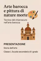anteprima - Presentazioni / Lavagne - Arte barocca e pittura di nature morte: Tecnica del chiaroscuro nell’arte barocca - Pagina di copertina