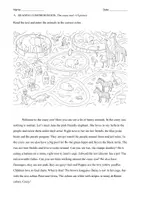 Vorschau - Arbeitsblätter - Reading comprehension (animals and colors) - Deckblatt
