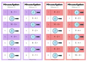 Vorschau - Spiele - Partnerarbeit: Minusaufgaben ZR 10 (Klasse 1) - Seite 3