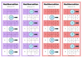 Vorschau - Spiele - Partnerarbeit: Nachbarzahlen ZR 10 (Klasse 1) - Seite 3