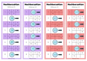 Vorschau - Spiele - Partnerarbeit: Nachbarzahlen ZR 20 (Klasse 1) - Seite 3