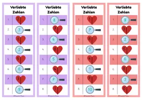 Vorschau - Spiele - Partnerarbeit: Verliebte Zahlen (Klasse 1) - Seite 3