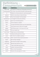 Vorschau - Spiele - Vocabulary Definitions Consumerism - Seite 1