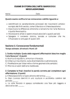 anteprima - Compiti in classe/Test - Movimenti artistici europei: dal Barocco al Neoclassicismo - Pagina 1