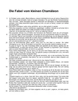 Vorschau - Text - Die Fabel vom kleinen Chamäleon (Fabel) - Seite 1