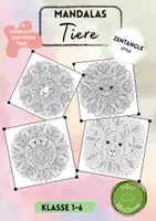 Vorschau - Mal- und Bastelvorlagen - Mandalas Tiere Zentangle - Deckblatt