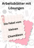 Vorschau - Arbeitsblätter - AB "Die Fabel vom kleinen Chamäleon" - Deckblatt
