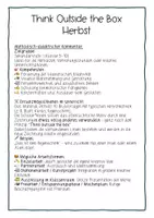 Vorschau - Arbeitsblätter - Think Outside the Box Herbst Deutsch Kunst Sek I - Seite 1
