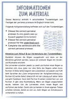 Vorschau - Aufgabenkarten - Tandem Activity Personal Pronouns - Seite 1