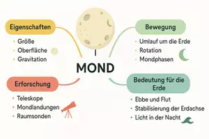 Vorschau - Arbeitsblätter - Lernposter + Arbeitsblätter zum Thema "Mond" + Lösung & Fragen & MP3 + Mindmap + Infografik - Seite 3