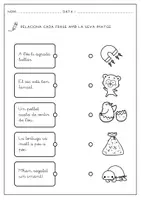 Vista previa - Hojas de trabajo - FITXES COMPRENSIÓ LECTORES FRASE SIMPLE - página 3