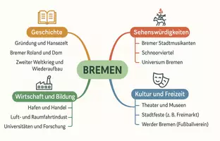 Vorschau - Arbeitsblätter - Arbeitsblatt zum Thema "Bremen" + Onlineübung & MP3 + Mindmap + Infografik - Seite 3