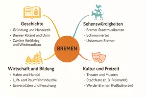 Vorschau - Arbeitsblätter - Arbeitsblatt zum Thema "Bremen" + Onlineübung & MP3 + Mindmap + Infografik - Seite 2