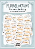 Vorschau - Aufgabenkarten - Tandem Activity Plural Nouns (Grammar) - Deckblatt