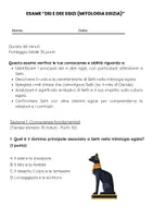 anteprima - Compiti in classe/Test - Esame: Le divinità egizie (mitologia egizia) - Pagina 1