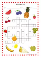 Vorschau - Spiele - Mots Croisés Fruits - Obst / Früchte auf Französisch - Seite 1