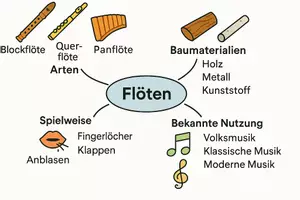 Vorschau - Arbeitsblätter - Arbeitsblatt "Flöte" + Onlineübung & MP3 + Mindmap + Infografik - Seite 2