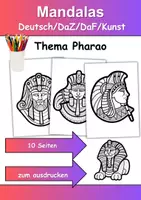 Vorschau - Arbeitsblätter - Mandalas Thema Pharaonen - Grundschule - Bastelvorlagen - Deckblatt