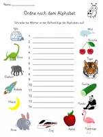Vorschau - Arbeitsblätter - Ordne nach dem Alphabet - 8 Arbeitsblätter inkl. Lösungen - Seite 3
