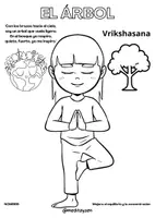 Vista previa - Hojas de trabajo - Yoga para colorear con rimas – 15 posturas divertidas - página 1