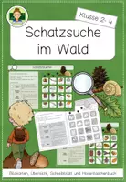 Vorschau - Spiele - Schatzsuche im Wald (Waldausflug Sachunterricht Grundschule) - Deckblatt