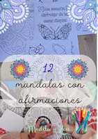 Vista previa - Manualidades / Dibujos para colorear - 12 Mandalas para colorear con afirmaciones positivas - Portada
