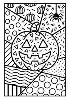 Vorschau - Mal- und Bastelvorlagen - Halloween Pop Art Ausmalbilder (Kunst / Vertretung) - Seite 3