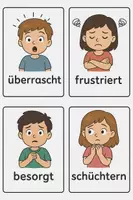 Vorschau - Bildkarten - 12 Gefühlskarten/ Bildkarten für den Unterricht - Seite 1