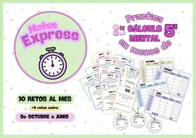Vista previa - Hojas de trabajo - Rutina de cálculo mental y problemas (para TODO el curso) - página 1