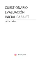 Vista previa - Para docentes: organización, planificación y formación - CUESTIONARIO DE EVALUACIÓN INICIAL POR ÁREAS DE DESARROLLO 5 a 7 años - Portada