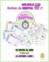 Vista previa - Hojas de trabajo - Rutina de cálculo mental y problemas (para TODO el curso) - Portada