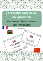 Vorschau - Poster - Verabschiedungen 20 Sprachen (mit Lautschrift) - Deckblatt