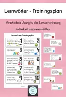 Vorschau - Arbeitsblätter - Lernwörtertrainingsplan - Deckblatt