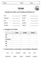 Vorschau - Arbeitsblätter - VERBEN Arbeitsblätter Wortarten Konjugation - Seite 3