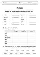Vorschau - Arbeitsblätter - VERBEN Arbeitsblätter Wortarten Konjugation - Seite 2