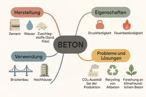 Vorschau - Arbeitsblätter - Arbeitsblatt zum Thema "Beton" + Onlineübung & MP3 + Mindmap + Infografik - Seite 2