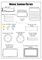 Vorschau - Arbeitsblätter - Materialpaket Ferien Rückblick - Seite 2