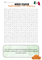 Vorschau - Arbeitsblätter - Word Search Halloween in Mexico - Deckblatt