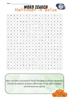 Vorschau - Arbeitsblätter - Word Search Halloween in Belize - Deckblatt