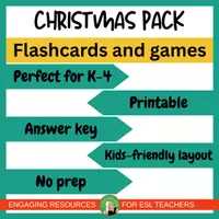 Vista previa - Hojas de trabajo - Christmas Vocabulary & Games Pack | ESL Activities, Flashcards & Worksheets Kids - página 1