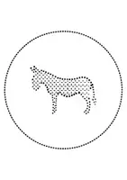 Vorschau - Mal- und Bastelvorlagen - runde Prickelbilder / Fensterbilder Thema Esel - Grundschule - Bastelvorlagen - Seite 1