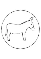 Vorschau - Mal- und Bastelvorlagen - runde Prickelbilder / Fensterbilder Thema Esel - Grundschule - Bastelvorlagen - Seite 3