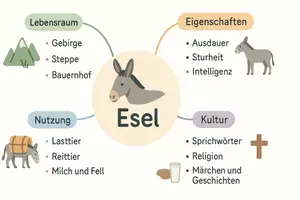 Vorschau - Arbeitsblätter - Arbeitsblatt zum Thema "Esel" + Onlineübung & MP3 + Mindmap + Infografik - Seite 3