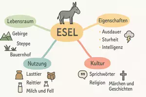 Vorschau - Arbeitsblätter - Arbeitsblatt zum Thema "Esel" + Onlineübung & MP3 + Mindmap + Infografik - Seite 2